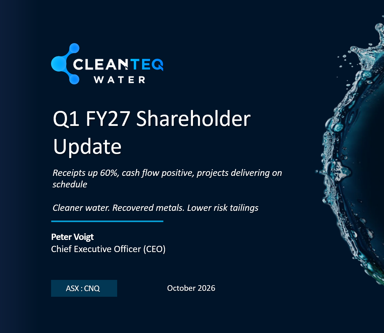 Q1 FY27 Quarterly Investor Webinar